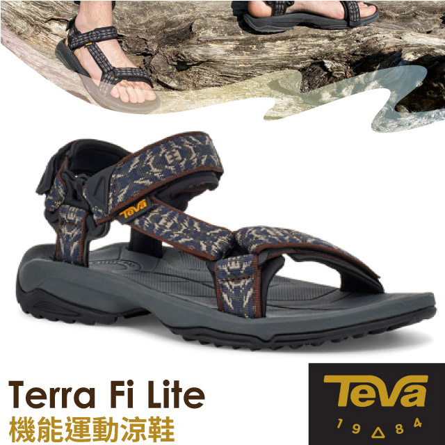【美國 TEVA】男 Terra Fi Lite 水陸機能涼鞋.雨鞋.水鞋.耐磨運動織帶/1001473 TDSD 黑色✿30E010